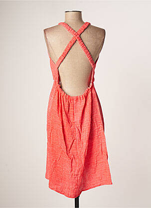 Robe mi-longue col v fines bretelles rouge SCARLET ROOS femme