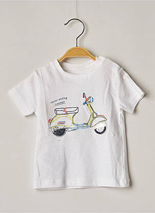 T-shirt stretch manches courtes blanc MAYORAL garçon