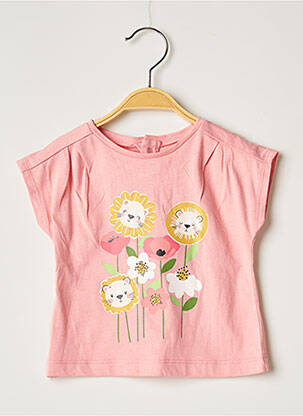 T-shirt coupe cintrée manches courtes rose MAYORAL fille