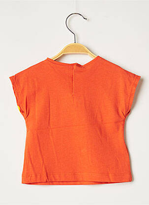 T-shirt coupe cintrée manches longues orange MAYORAL fille
