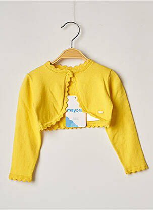 Gilet manches longues jaune MAYORAL pour fille