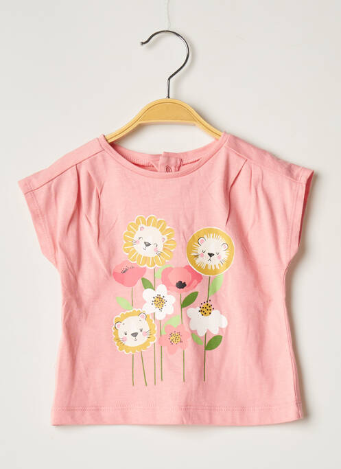 T-shirt coupe cintrée manches courtes rose MAYORAL fille