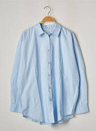 Chemisier tissage popeline manches longues bleu TIFFOSI fille