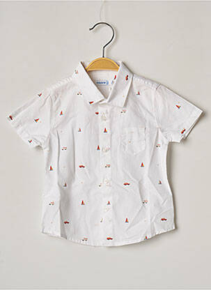 Chemise manches courtes imprimé fantaisie blanc MAYORAL garcon