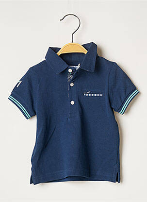 Polo broderie motifs brodés manches courtes bleu MAYORAL garcon