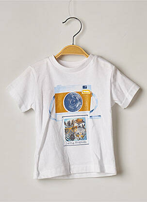 T-shirt stretch manches courtes blanc MAYORAL garçon