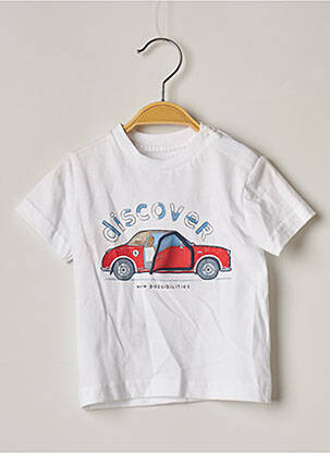 T-shirt stretch manches courtes blanc MAYORAL garçon