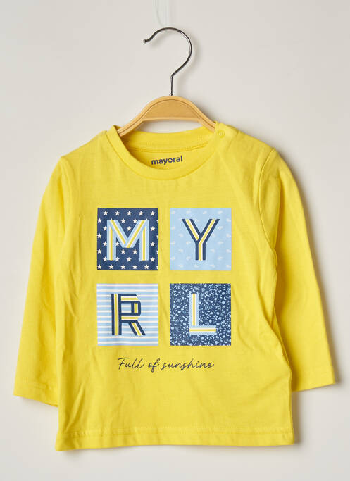 T-shirt jaune MAYORAL pour garçon