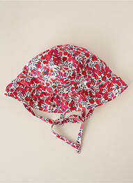 Chapeau fermeture liens à nouer rouge ABSORBA fille