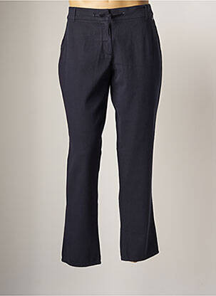 Pantalon chino fermeture zippée sous rabat avec crochet taille normale bleu SAINT JAMES homme