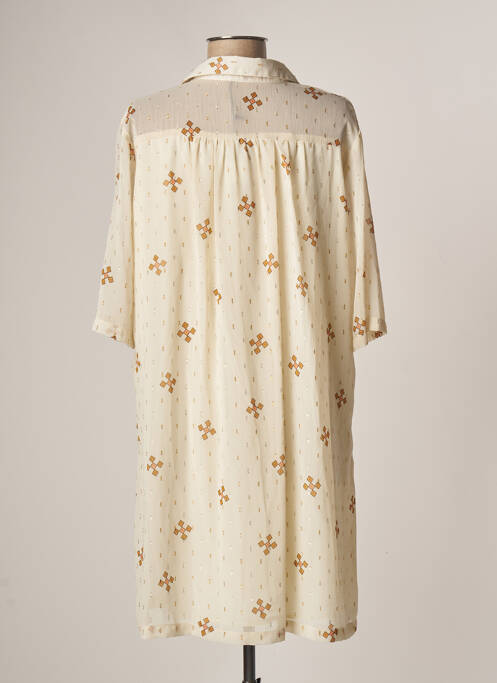 Robe mi-longue beige RUE MAZARINE pour femme