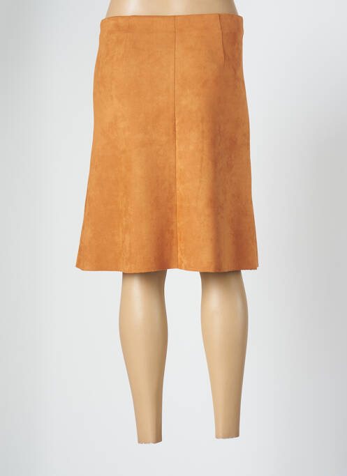 Jupe mi-longue orange Y'COO pour femme
