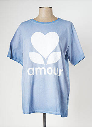 T-shirt bleu MADE IN ITALY pour femme