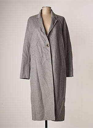 Manteau long gris O.P.D.V (ON PARLE DE VOUS) pour femme