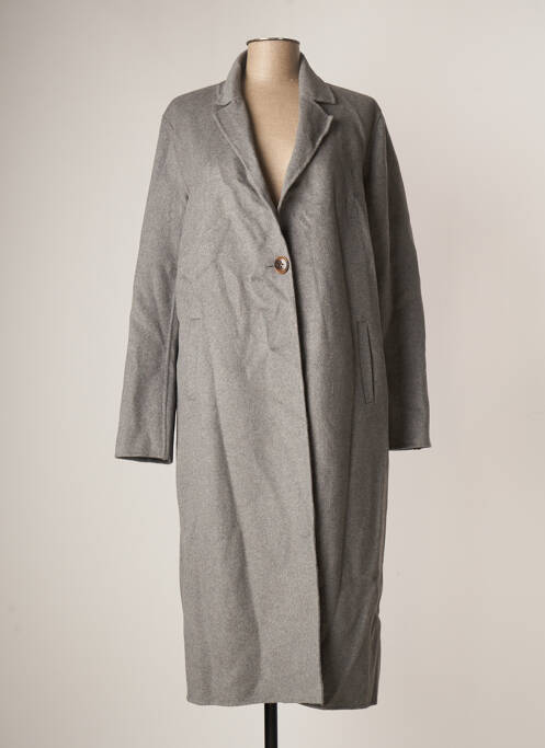 Manteau long gris O.P.D.V (ON PARLE DE VOUS) pour femme