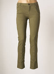 Pantalon slim taille normale taille normale vert MAYJUNE femme