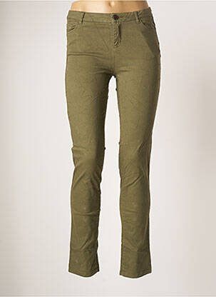 Pantalon slim taille normale taille normale vert MAYJUNE femme