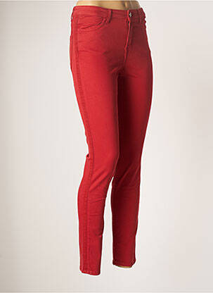 Pantalon slim stretch taille normale rouge MAYJUNE femme