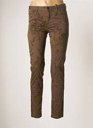 Pantalon slim stretch taille normale vert MAYJUNE femme