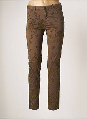 Pantalon slim stretch taille normale vert MAYJUNE femme