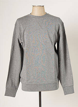 Sweat-shirt gris SELECTED pour homme