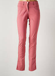 Pantalon slim broderie rivets taille normale rose MAE MAHE femme