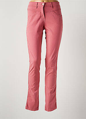 Pantalon slim broderie rivets taille normale rose MAE MAHE femme