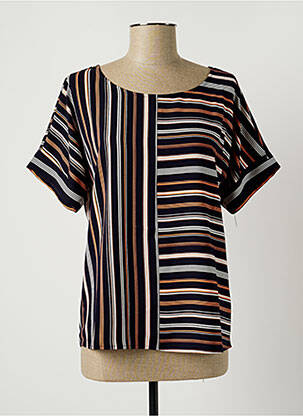 Top coupe fluide manches courtes bleu ESPRIT femme