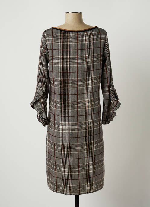Robe mi-longue manches 3/4 manches 3/4 noir LA FEE MARABOUTEE femme