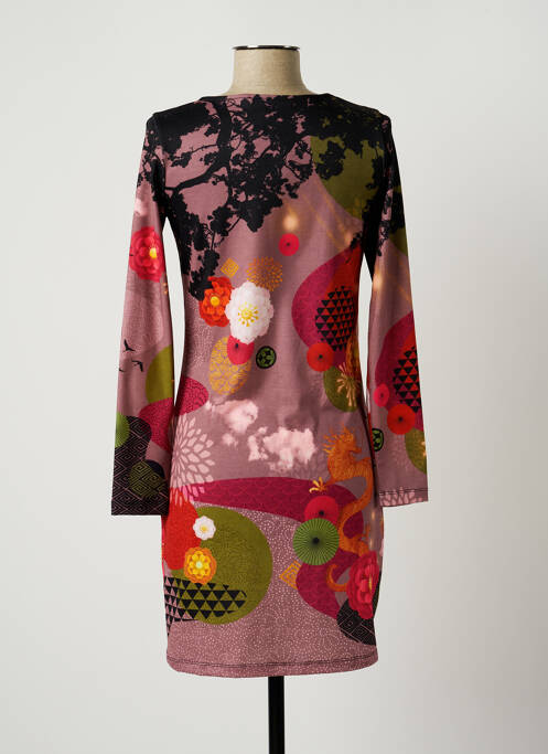 Robe courte rose ANATOPIK pour femme