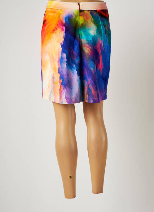 Jupe courte orange ANATOPIK pour femme