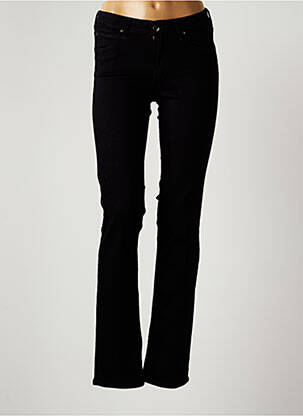 Jeans coupe droite broderie rivets taille haute bleu LEE femme