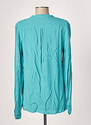 Blouse tissage popeline manches longues vert SKUNKFUNK femme