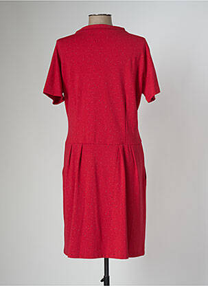 Robe mi-longue imprimé fantaisie manches courtes rouge SKUNKFUNK femme