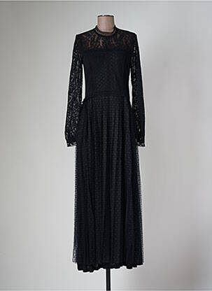 Robe longue noir LEO & UGO pour femme