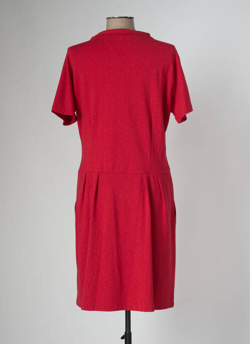 Robe mi-longue imprimé fantaisie manches courtes rouge SKUNKFUNK femme