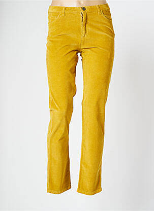 Pantalon droit jaune NICE THINGS pour femme