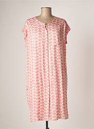 Robe mi-longue coupe fluide manches courtes rose BELLA JONES femme