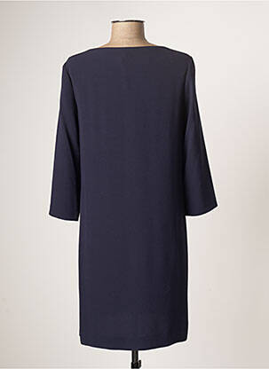Robe courte manches 3/4 manches 3/4 bleu PABLO femme