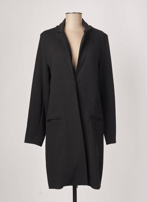 Manteau long noir MAJESTIC FILATURES pour femme