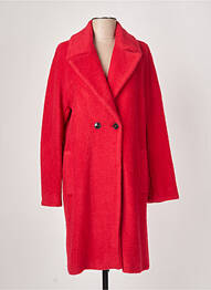 Manteau long coupe droite sans capuche rouge EMME M femme
