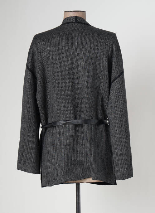 Gilet manches longues col châle gris GERARD DAREL femme