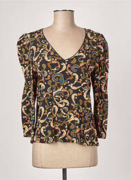 Blouse manches longues manches longues noir PABLO femme