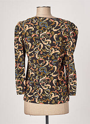 Blouse manches longues manches longues noir PABLO femme