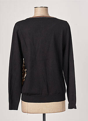 Gilet manches longues resserrée sur le bas noir MARINA V femme