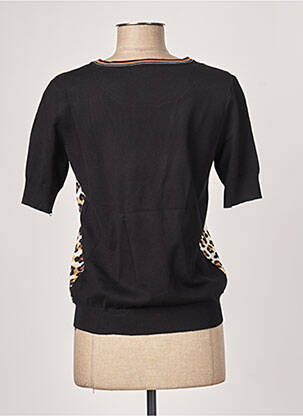 Top tissage jersey manches courtes noir MARINA V femme