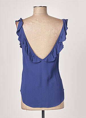 Top tissage crêpe fines bretelles bleu BA&SH femme