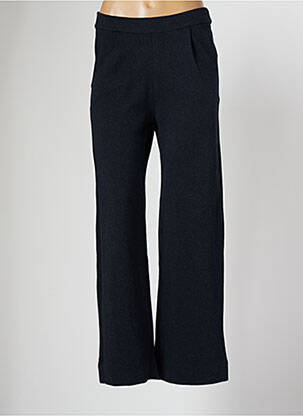 Pantalon large poches taille haute bleu MAJESTIC FILATURES femme