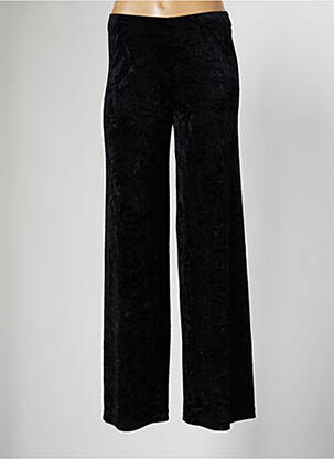 Pantalon large coupe fluide taille haute noir COTTONADE femme