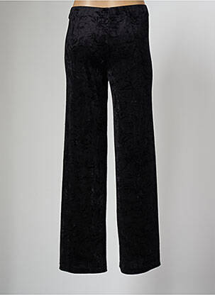 Pantalon large coupe fluide taille haute noir COTTONADE femme